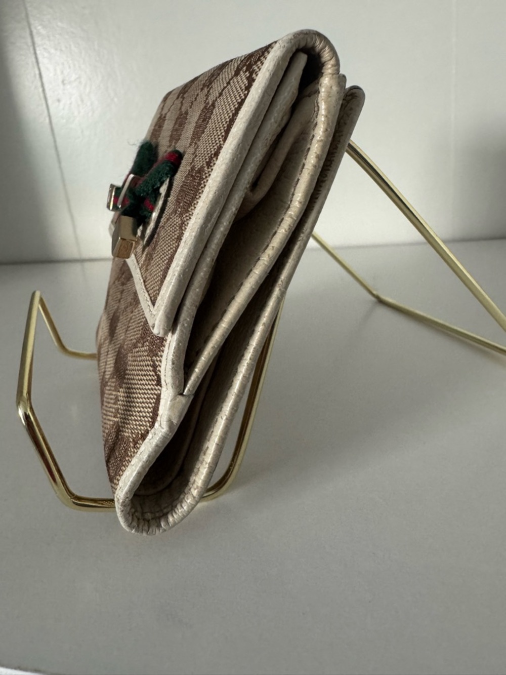 Gucci Compact Princy Wallet with Sherry Line Ribbon Bow GG monogram canvas - Picture 4 of 12